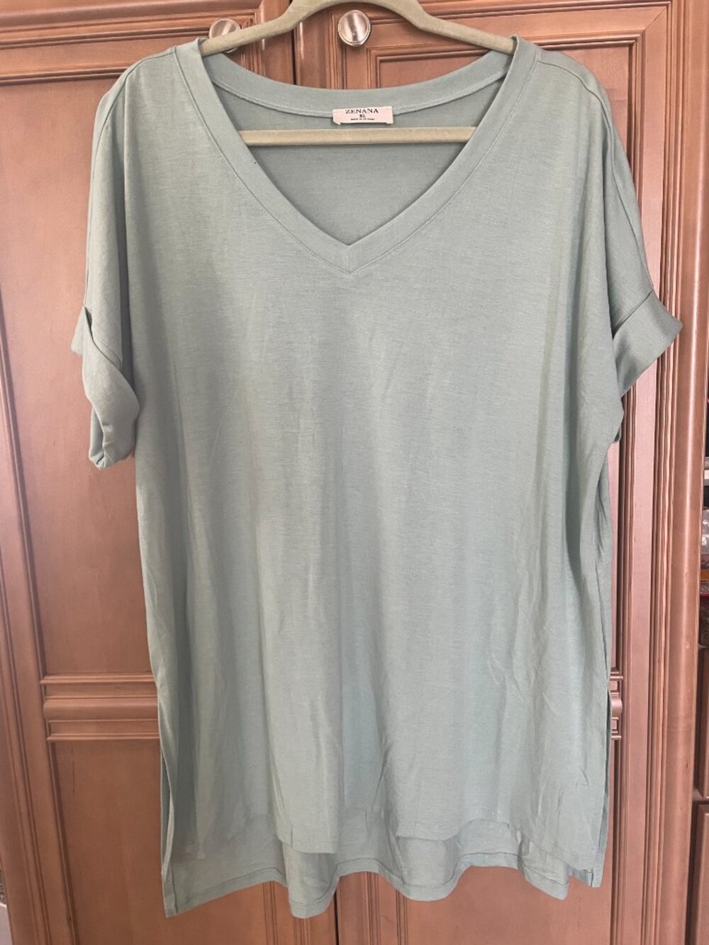 Women's Short Cuffed Sleeve Tee Shirt